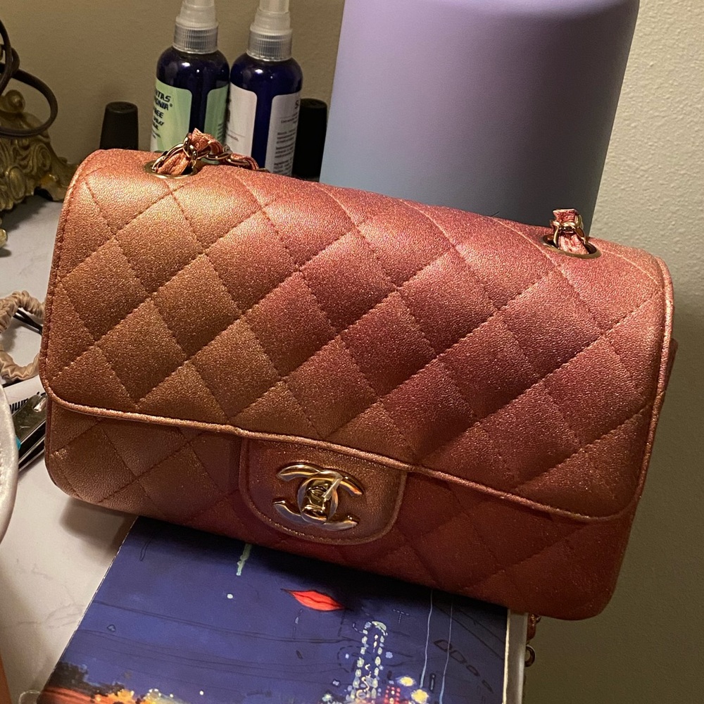 NEW Chanel ombre pink mini rectangular flap bag